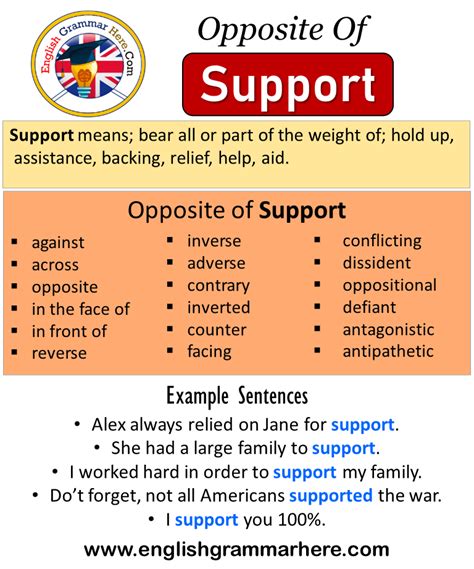 antonyms of support|opposite of support.